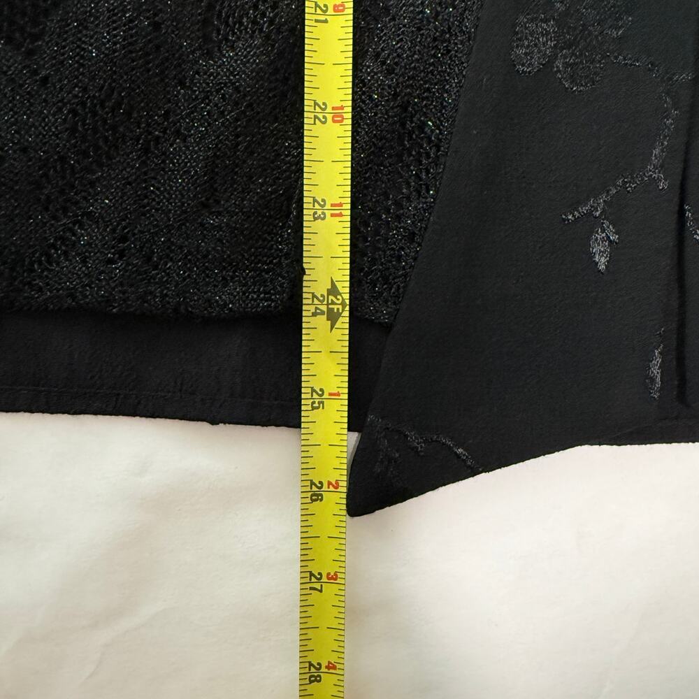 VTG Spencer Alexis Silk Blend Kimono Top L Floral Mesh Whimsical Feminine Artsy - Picture 7 of 15